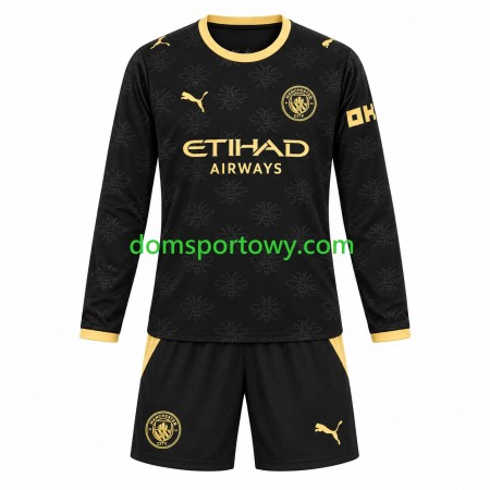 Koszulka Manchester City Dziecięcy Wyjazdowe Koszulki Piłkarskie 2026-2027 Długi Rękaw